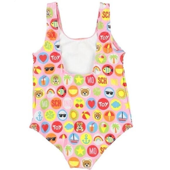 Moschino Pink Bear Pop Bathing Suit Size 3 - Picture 2 of 8